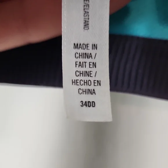 VSX Teal and Black Sports Bra - Picture 5 of 7